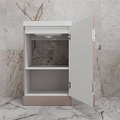 Style Line Тумба под раковину Моно 50 санд пудровый – фотография-6